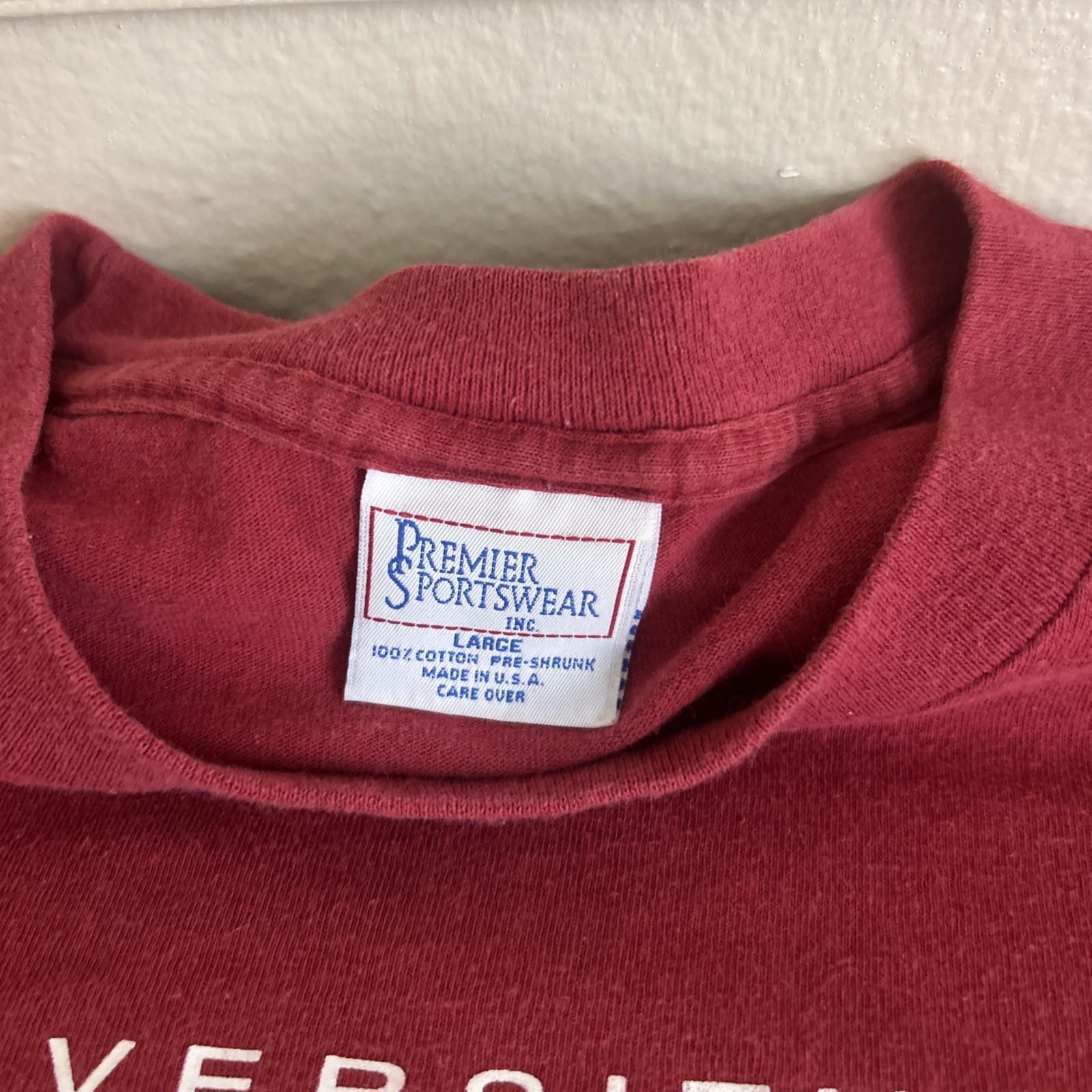 Vtg Premier Sportswear Mens Gray Alabama Football Single Stitch T Shirt Size XL