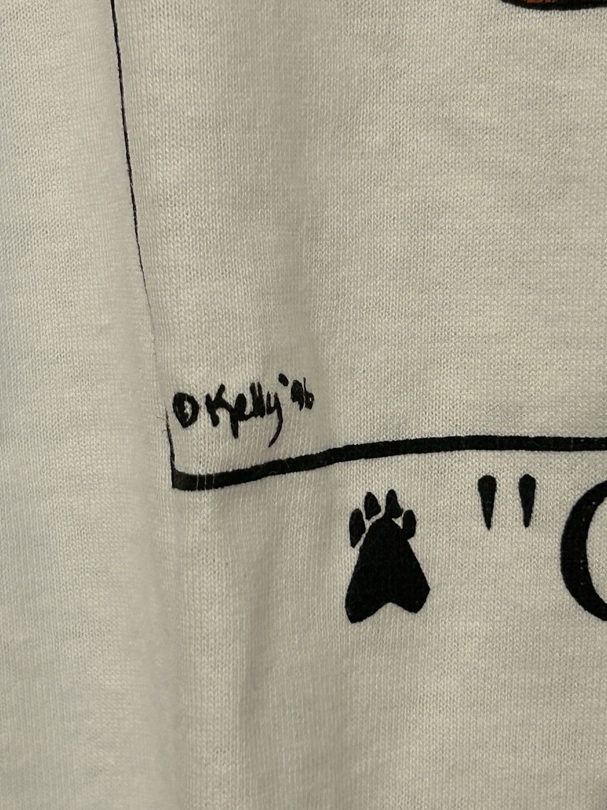 Vintage 1991 Cat Pawse Graphic T Shirt Large Jerzees USA Black Cat + 2 More gallery