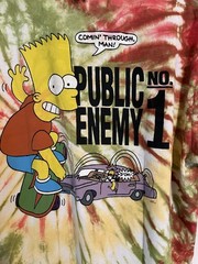 Off White BART Simpson The Simpson L Public Enemy Tie Dye Large