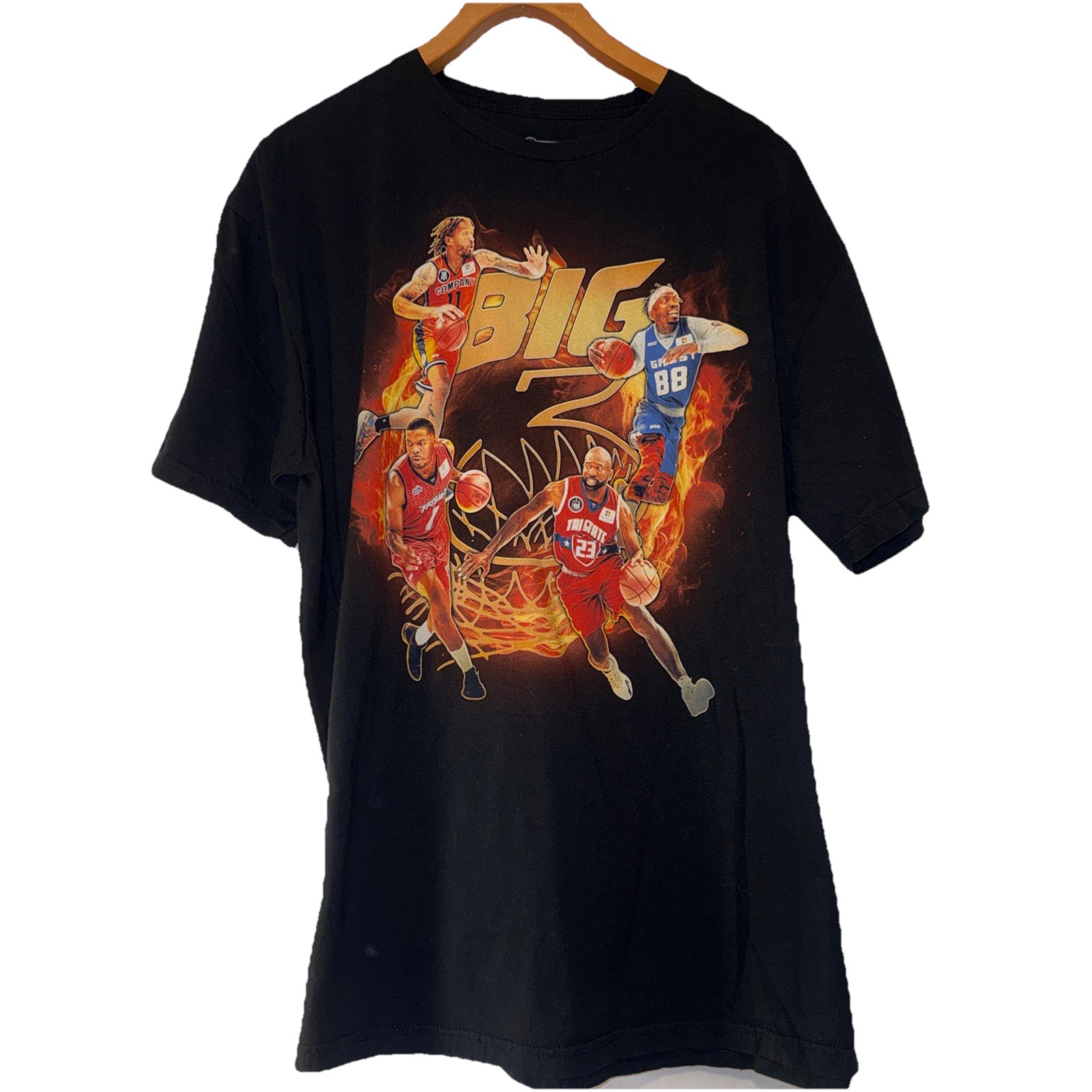 Big 3 Basketball Tournament T Shirt XL Signed 2021 AOP Richardson Beasley