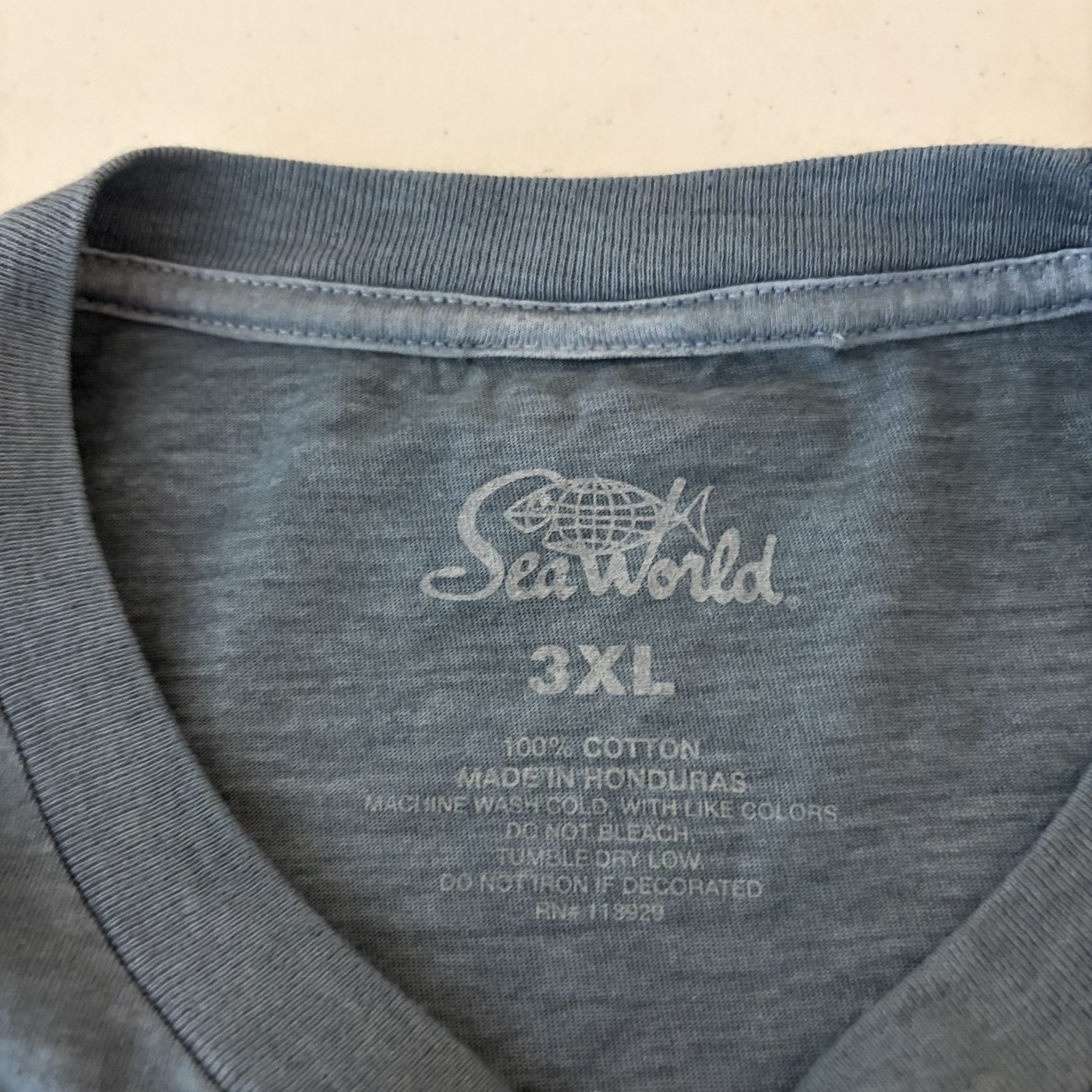 Sea World T-Shirt Adult 3XL Short Sleeve Crew Neck Logo Blue Casual NWT gallery