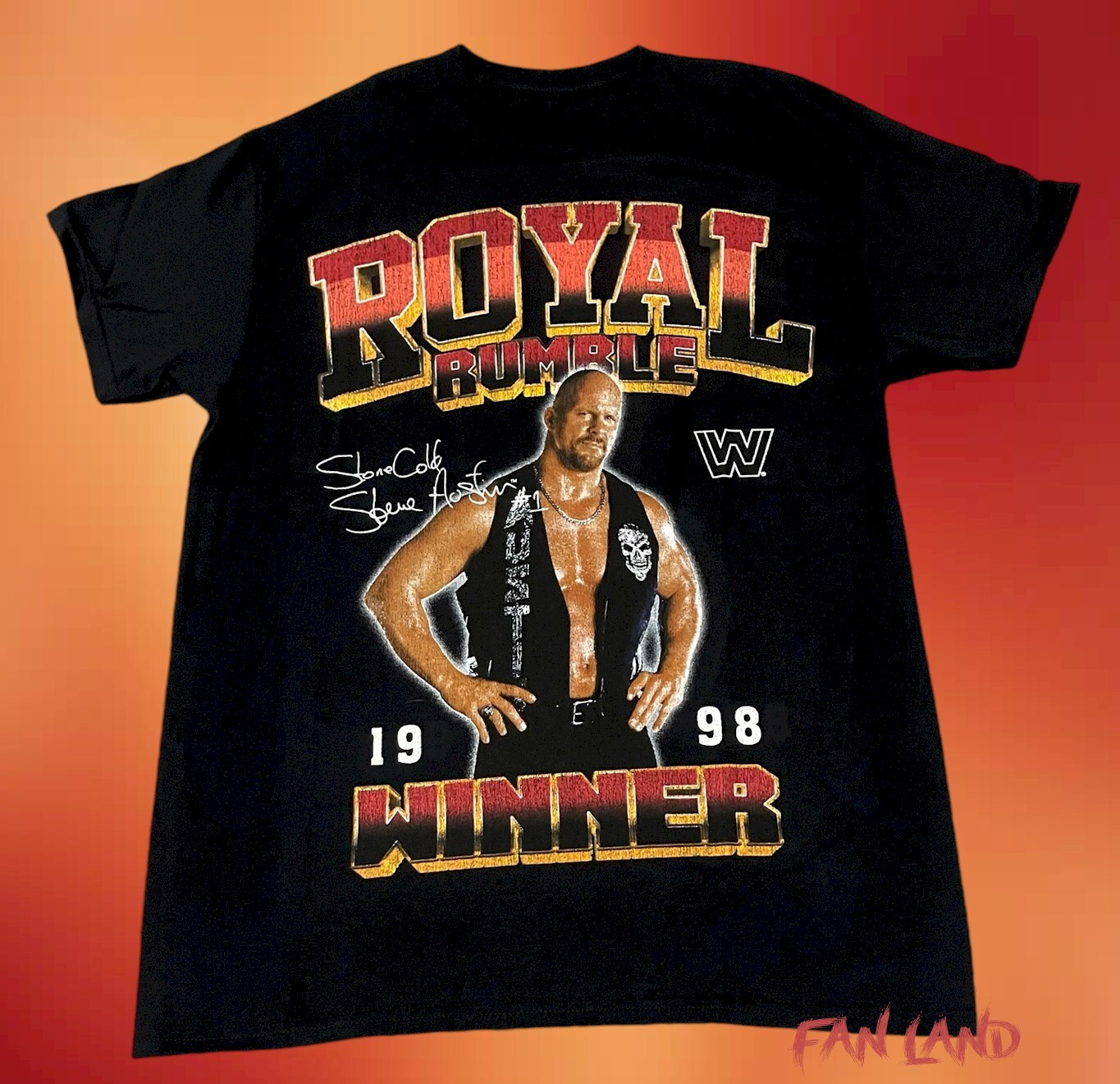 New WWF Stone Cold Steve Austin Royal Rumble Winner 1998 Mens Retro T-Shirt