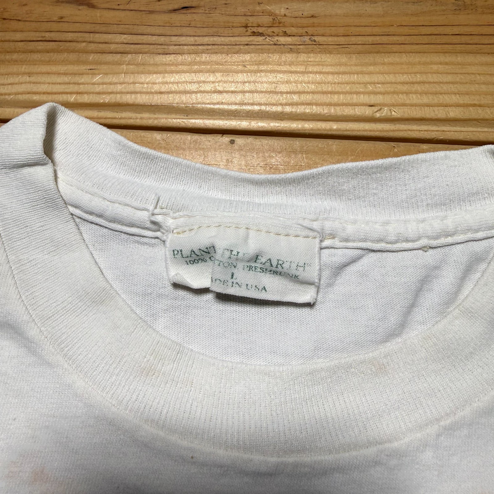 Vintage 1997 Plant The Earth With Flowers Botanical Nature T-Shirt USA - Large gallery