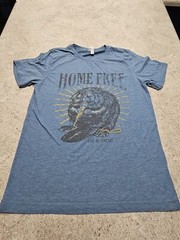 Home Free Live In Concert Men’s Solid Blue Graphic Print Short Sleeve Tshirt…