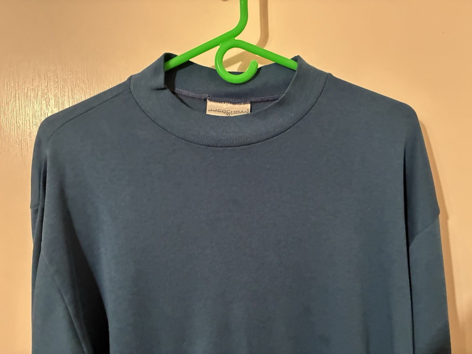 JJ Cochran Brand Adult XL Blue Poly/Cotton Blend Long Sleeve Pullover Shirt gallery