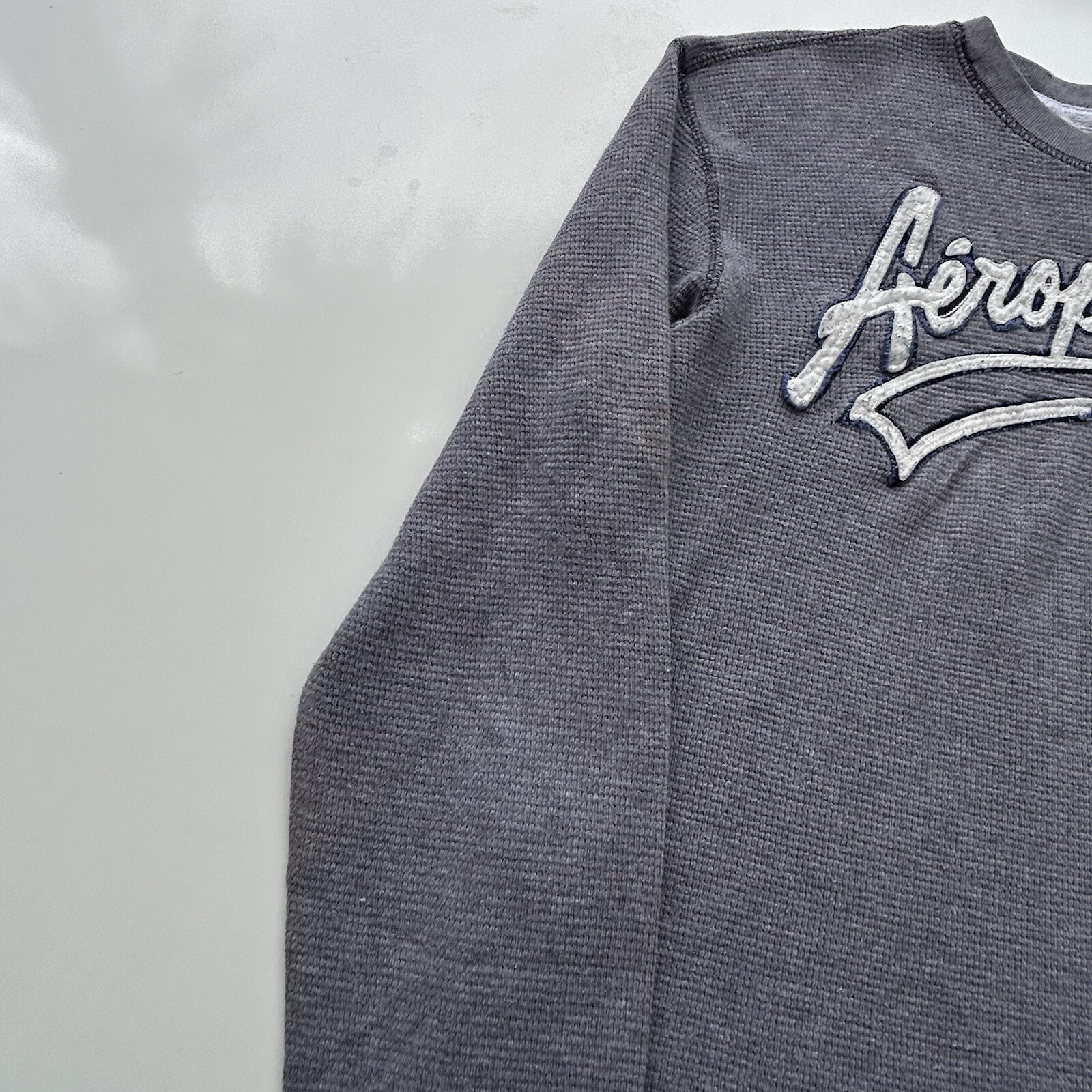 Vintage Y2K Aeropostale Thermal Waffle Knit Embroidered Logo Size Men’s Large gallery