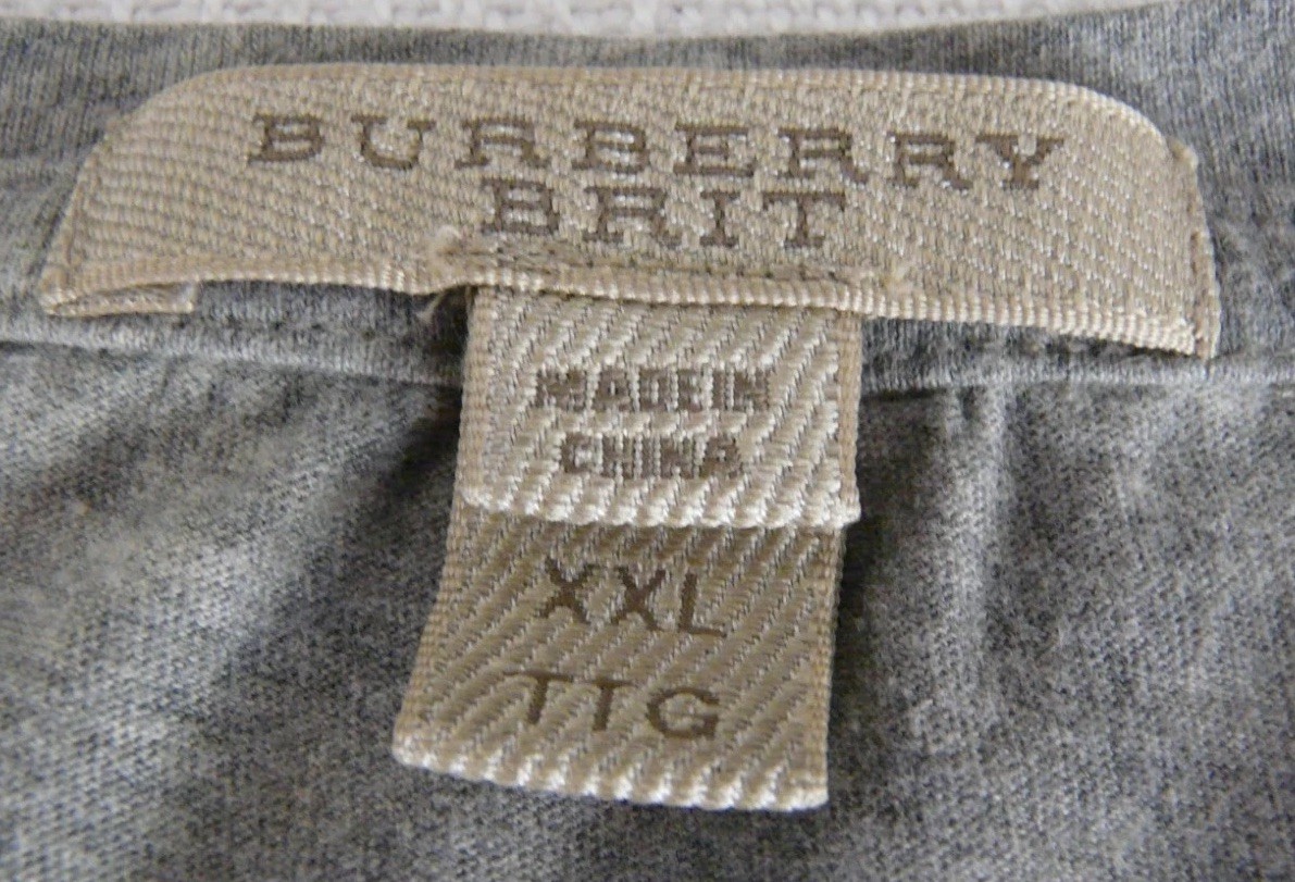 Burberry Brit T Shirt Mens 2XL Graduated Nova Check Brown Crew Neck Tee Eburne gallery