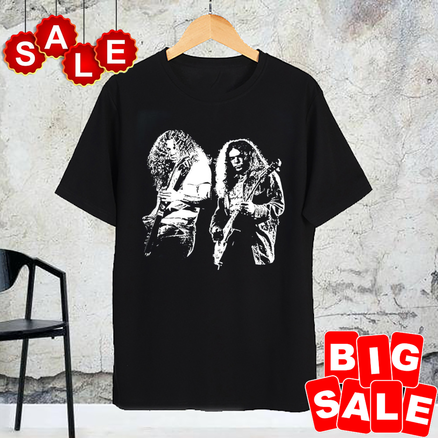 Gary Rossington Allen Collins Short Sleeve Cotton Black All Size Shirt