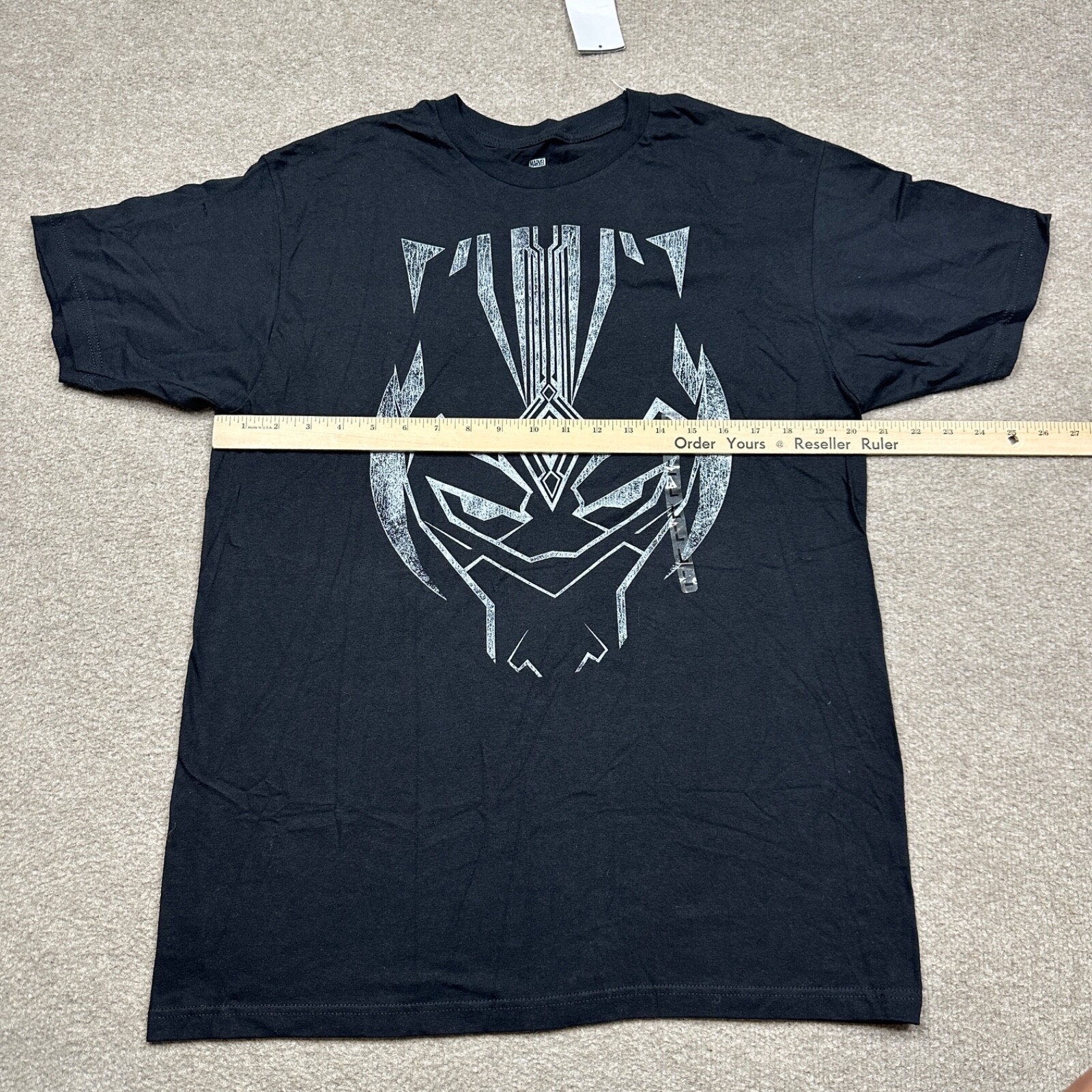 Black Panther T Shirt Mens Size L Black Short Sleeve Marvel Mad Engine Adults gallery