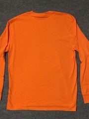 Prologistix Staffing Safety Orange Men’s Long Sleeve T Shirt Large Front Logo