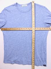 Faherty Chambray Tee Crew Neck Men’s M Heather Blue Cotton Modal Stretch Knit