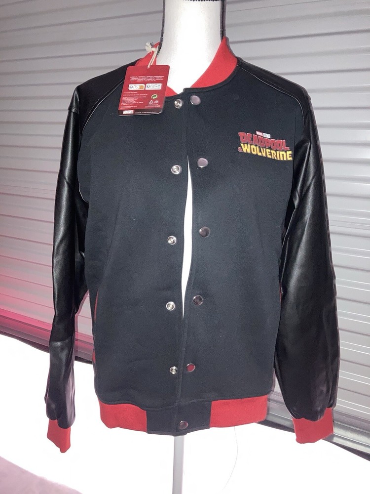 Deadpool and Wolverine Movie Jersey Jacket NEW WITH TAGS NWT Size Medium M DMI