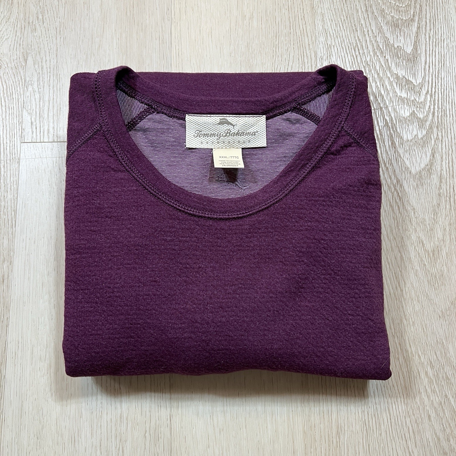 Tommy Bahama Men's XXXL Reversible Long Sleeve TShirt - Purple Cruisewear gallery