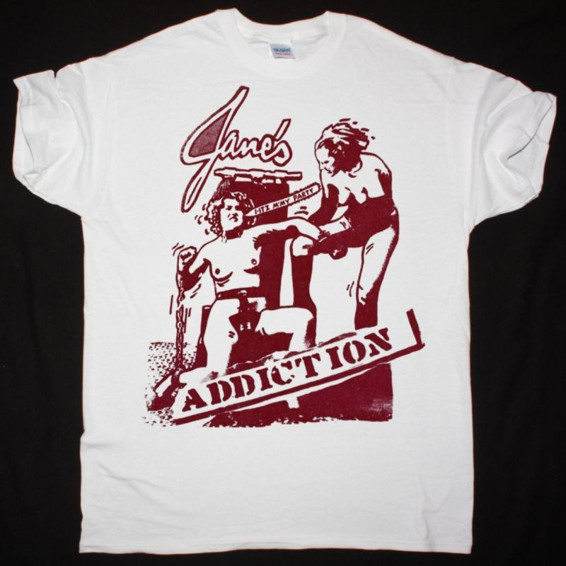 NEW Jane’s Addiction Band Album Music Short Sleeve Cotton White T Shirt BT645