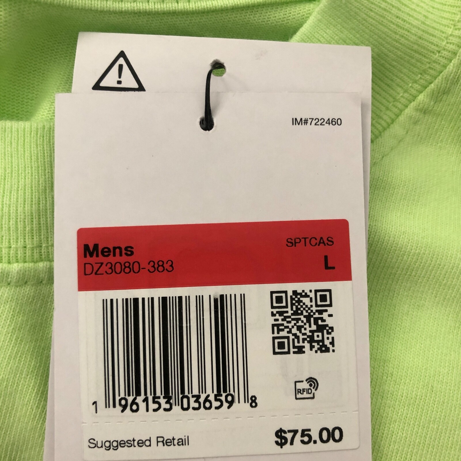 NWT Nike DZ3080-383 Men Sportswear Max90 LongSleeve Cotton Tee Shirt Lime Size L gallery
