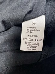 SLOUCHY BLACK 1 ORGANIC SIMTEX DOLMAN TEE LONG SLEEVES BLACK COLOR XS LOT 72PCS
