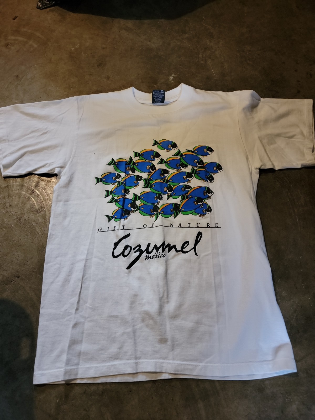 Vintage Early 2000s Cozumel Mexico Fish Tshirt. Size L