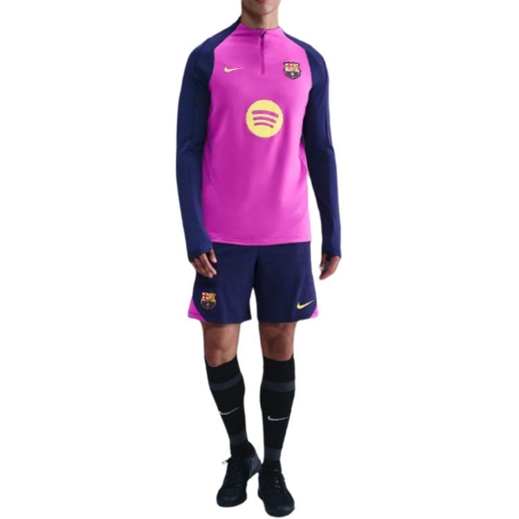 Nike Logo Pattern Long Sleeve Stand Collar Slim Fit T-Shirt gallery
