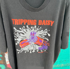 Black Tripping Daisy Alternative Rock Graphic Tee Retro Style Top BT1216