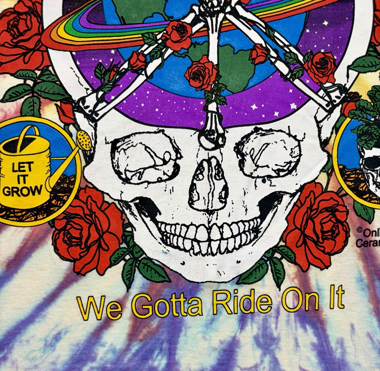Online Ceramics “Love Is Real” Tye Dye Silk Screen T- Shirt Size S Excellent gallery