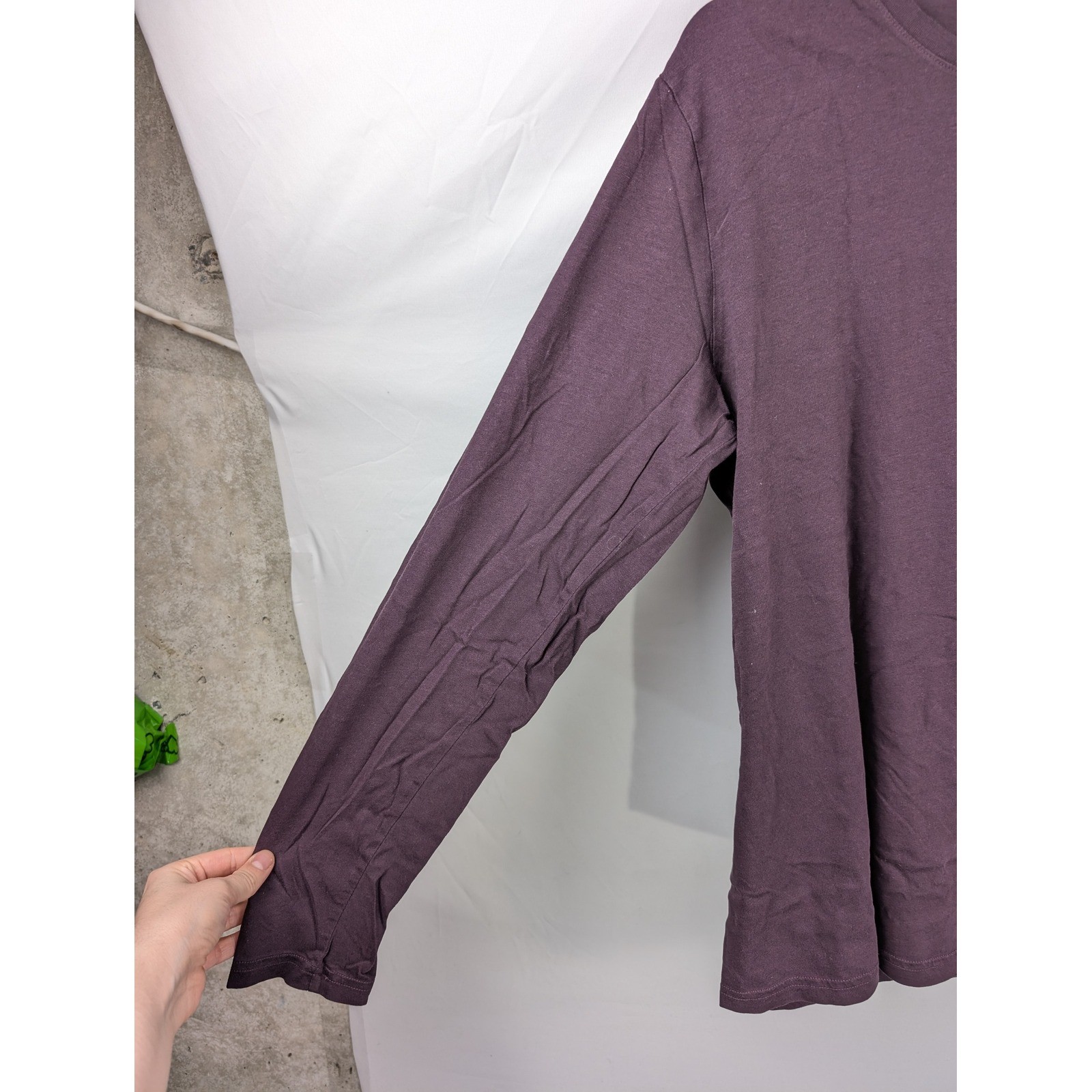 Pact Mens Organic Cotton Long Sleeve Crewneck T Shirt Size M Purple Casual Daily gallery