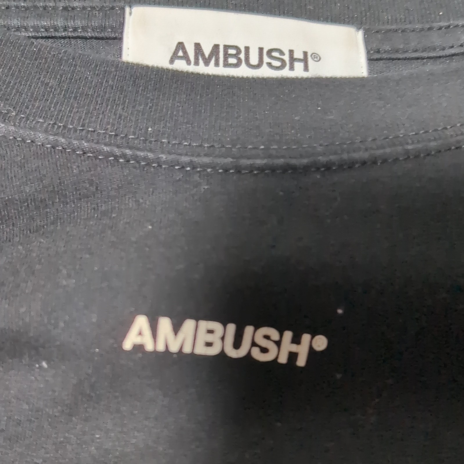 AMBUSH Logo Black Crew Neck Men's T-Shirt XL Long Sleeve Limited Edition gallery