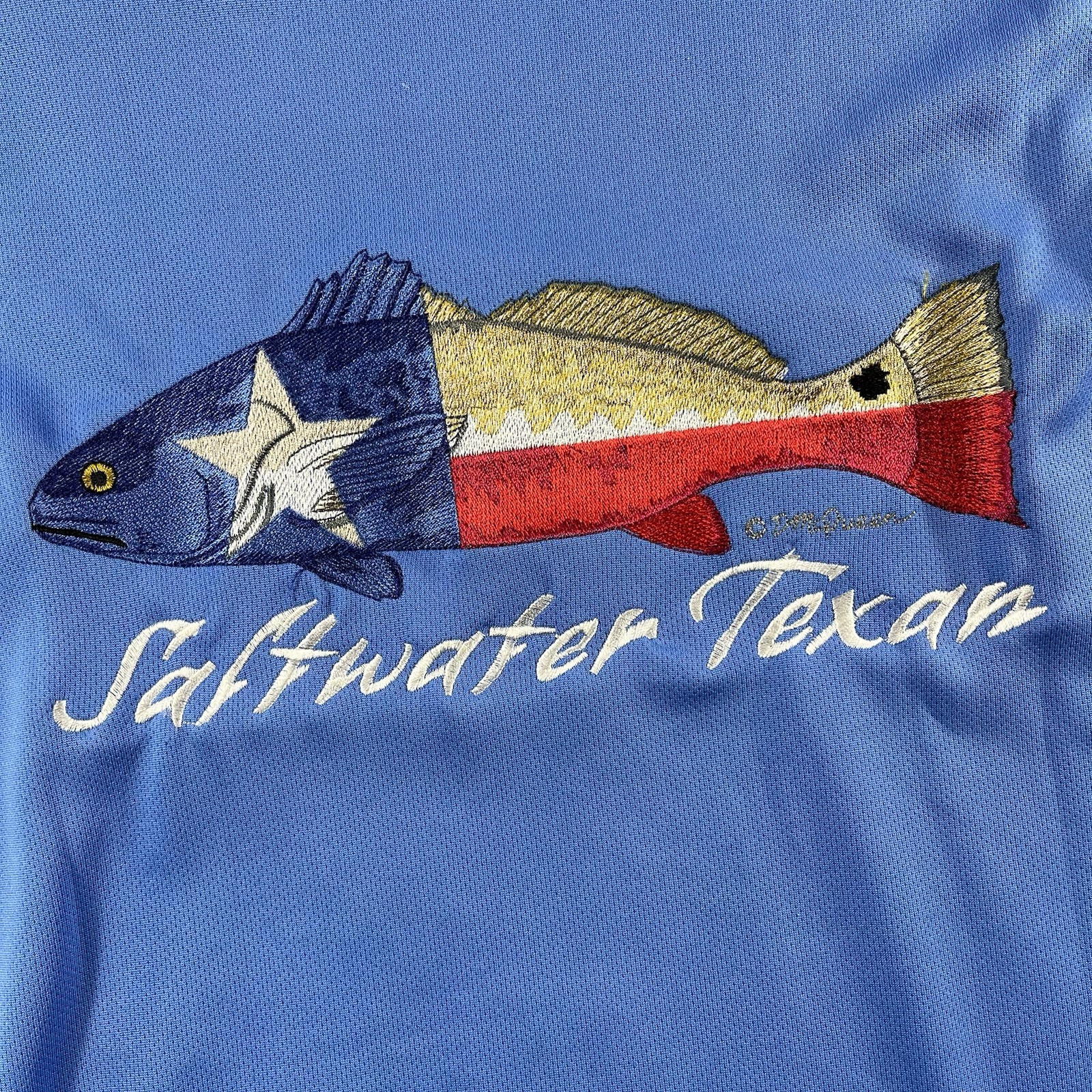 BIMINI BAY SALTWATER TEXAN SHIRT MENS LARGE BLUE FISHING TEXAS NWT NEW FISH gallery