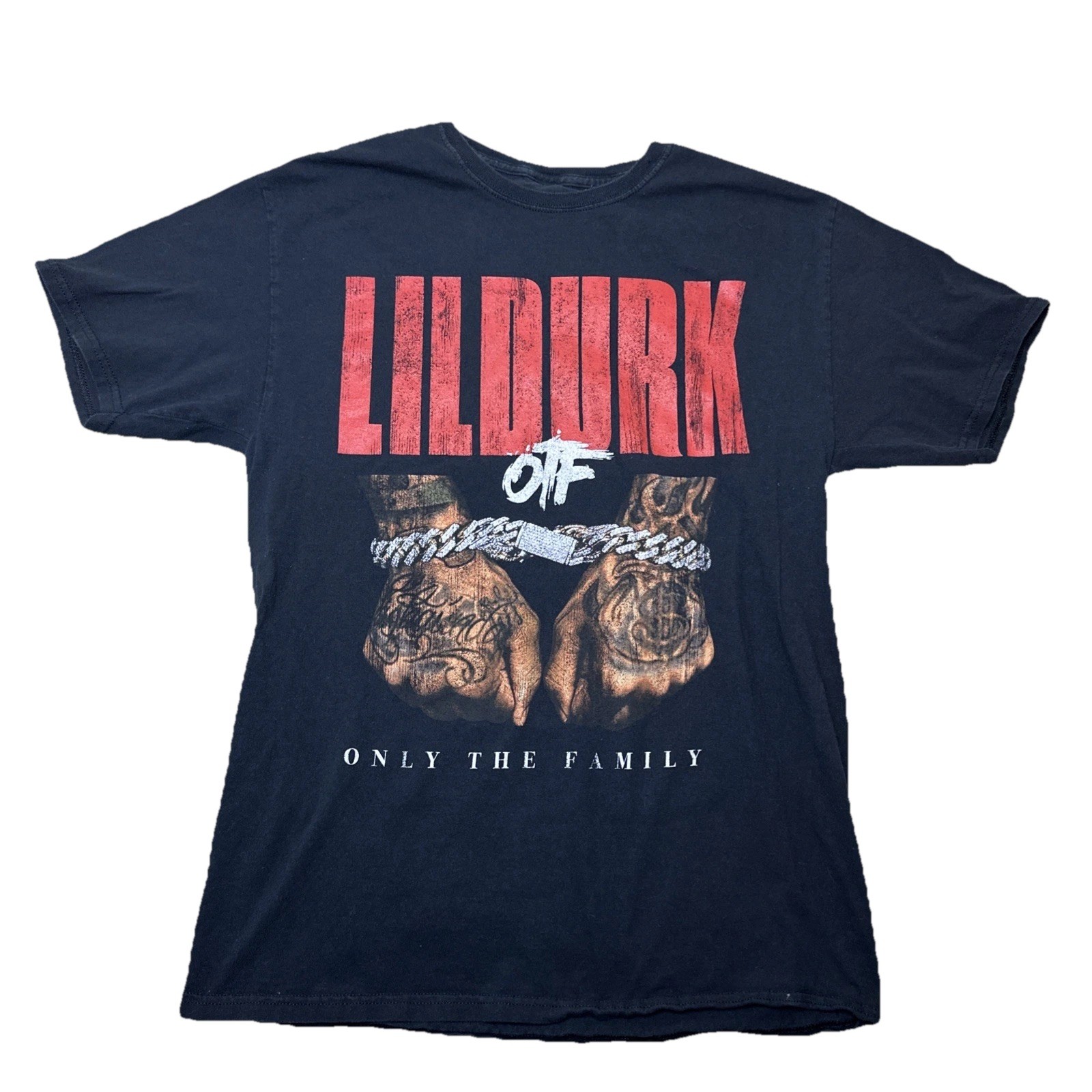Lil Durk OTF Rap Tee Mens Medium Black Hip Hop Streetwear Concert Graphic Shirt gallery