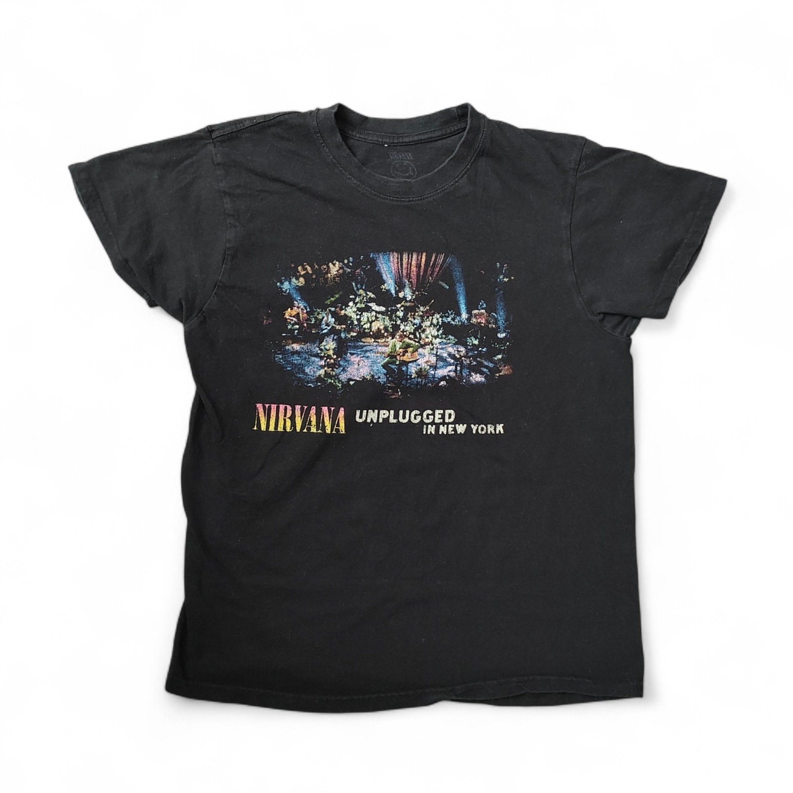 Nirvana Unplugged In New York Shirt MD 18.5” X 27” Black Set List On Back Cobain gallery