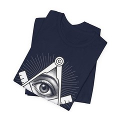 All-Seeing Eye Square and Compass T-Shirt | Esoteric Symbolism Tee