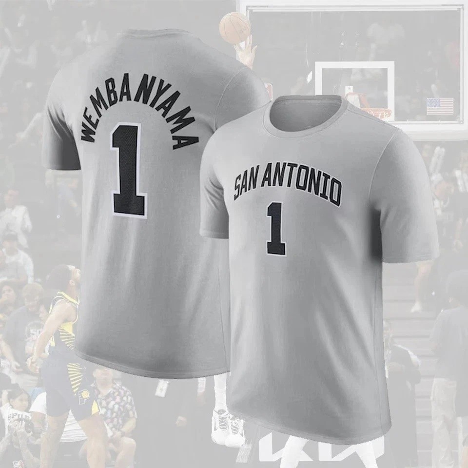 🔥Player Victor #1Wembanyama San Antoni0 Team Name & Number Fans Gift gallery