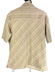 FRENCH CONNECTION Mens Shirt Checked Multicolour Casual Short Sleeve Striped L