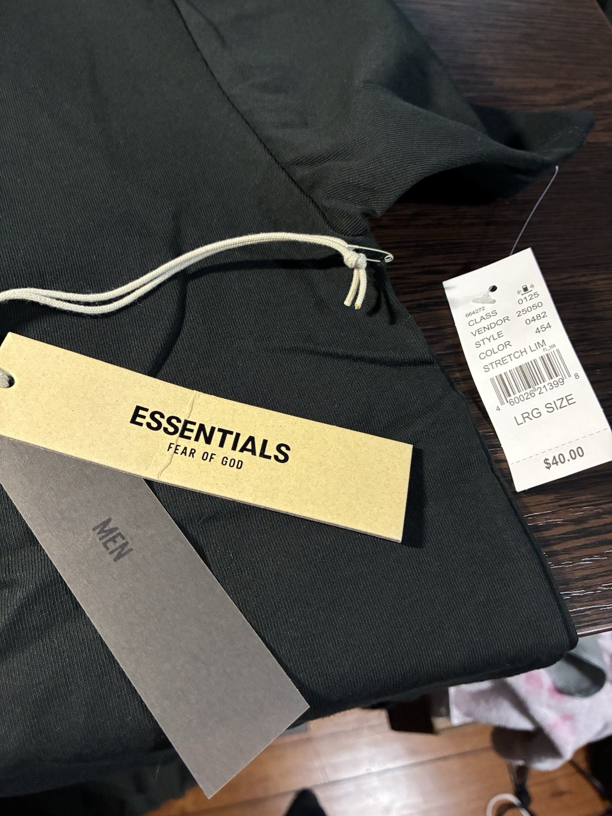 Essentials Fear of God Men's Black Logo Crew Neck Short Sleeve T-Shirt L gallery