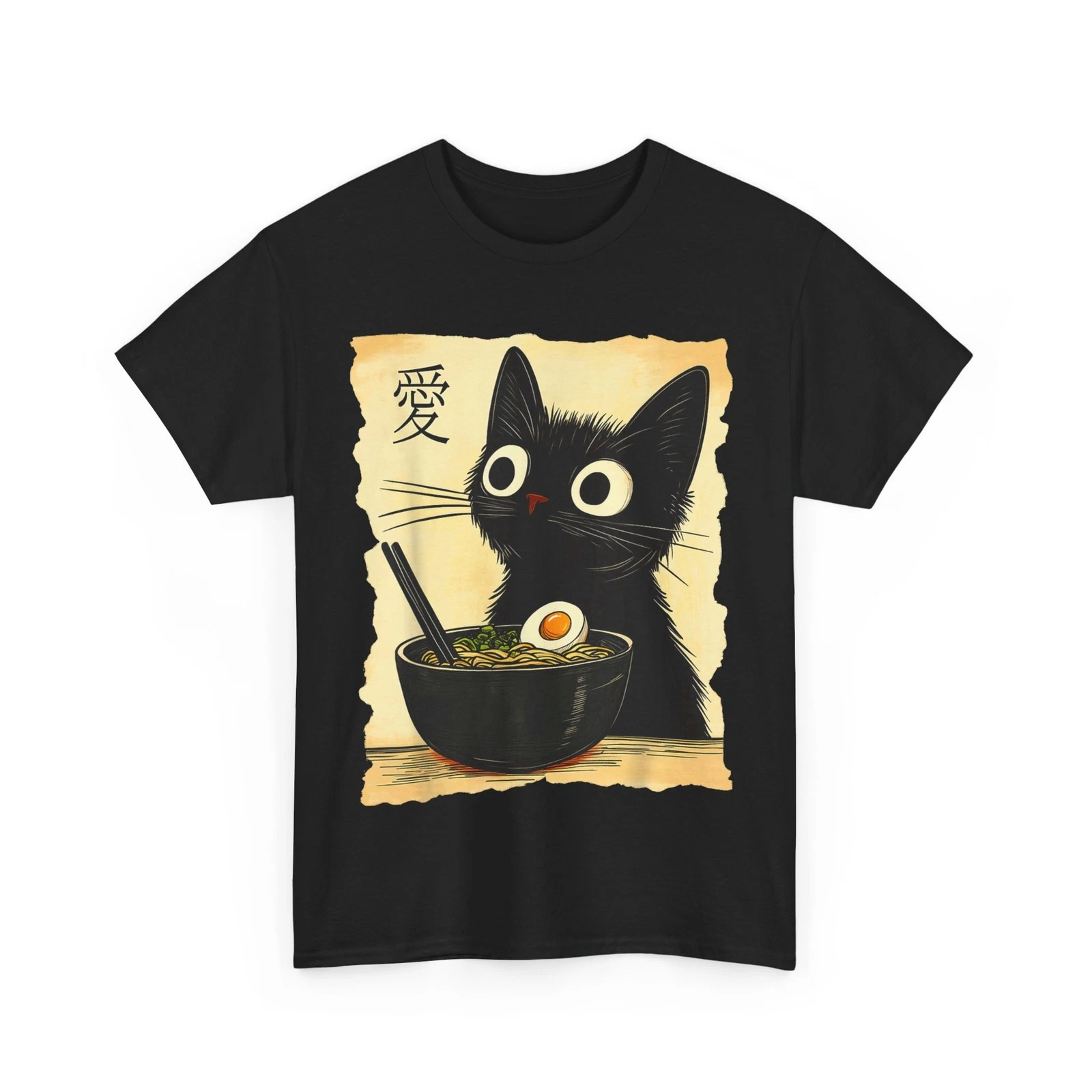 Funny Cat Ramen Graphic Tee Japanese Kawaii Anime Cat T-Shirt, Gift For People gallery