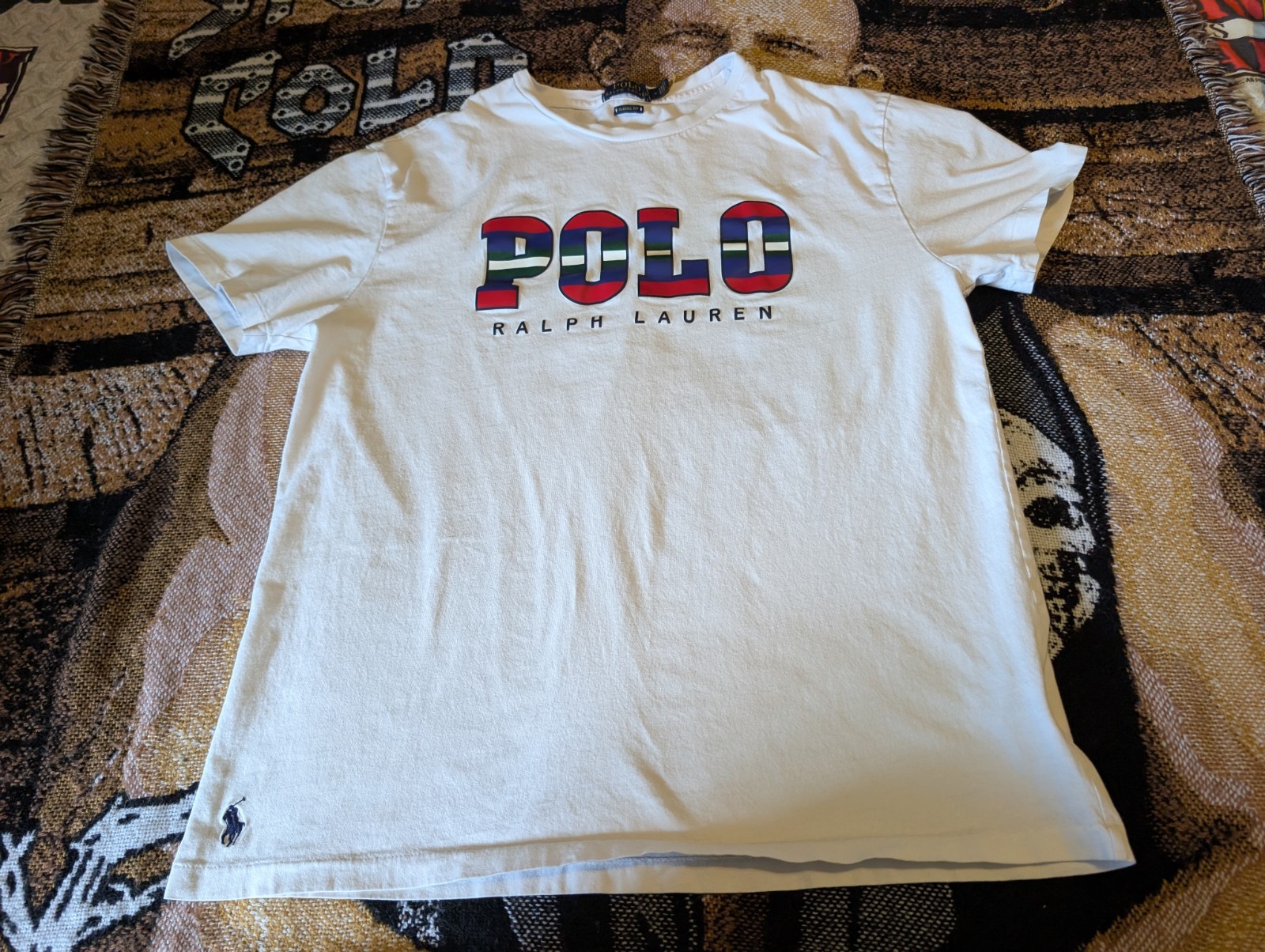 Modern Polo by Ralph Lauren T-Shirt Mens Classic Polo Spell-out Sz M gallery