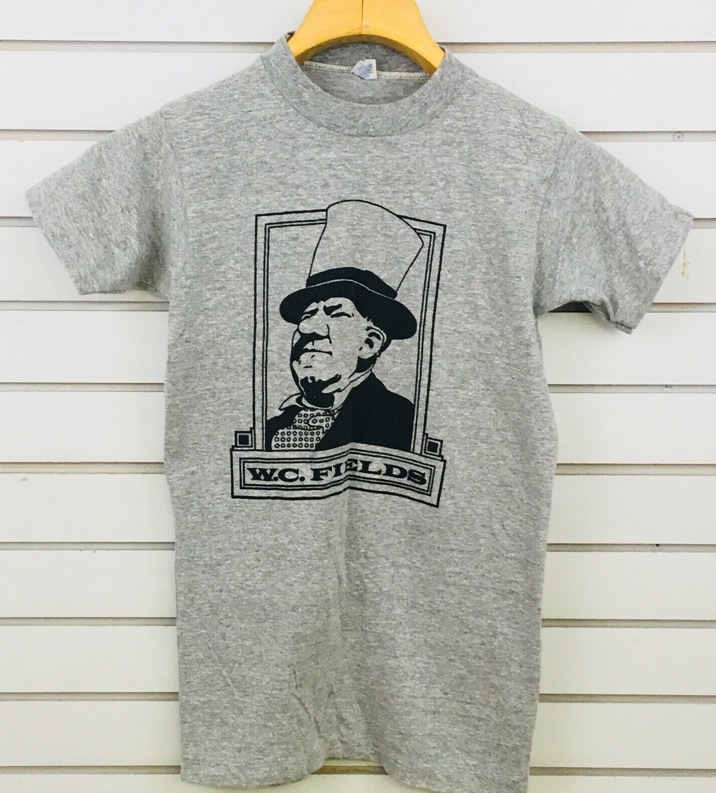Vtg Artex W.C. Fields T-Shirt Adult S (34-36) Tee Shirt Heather Gray XS Fit gallery