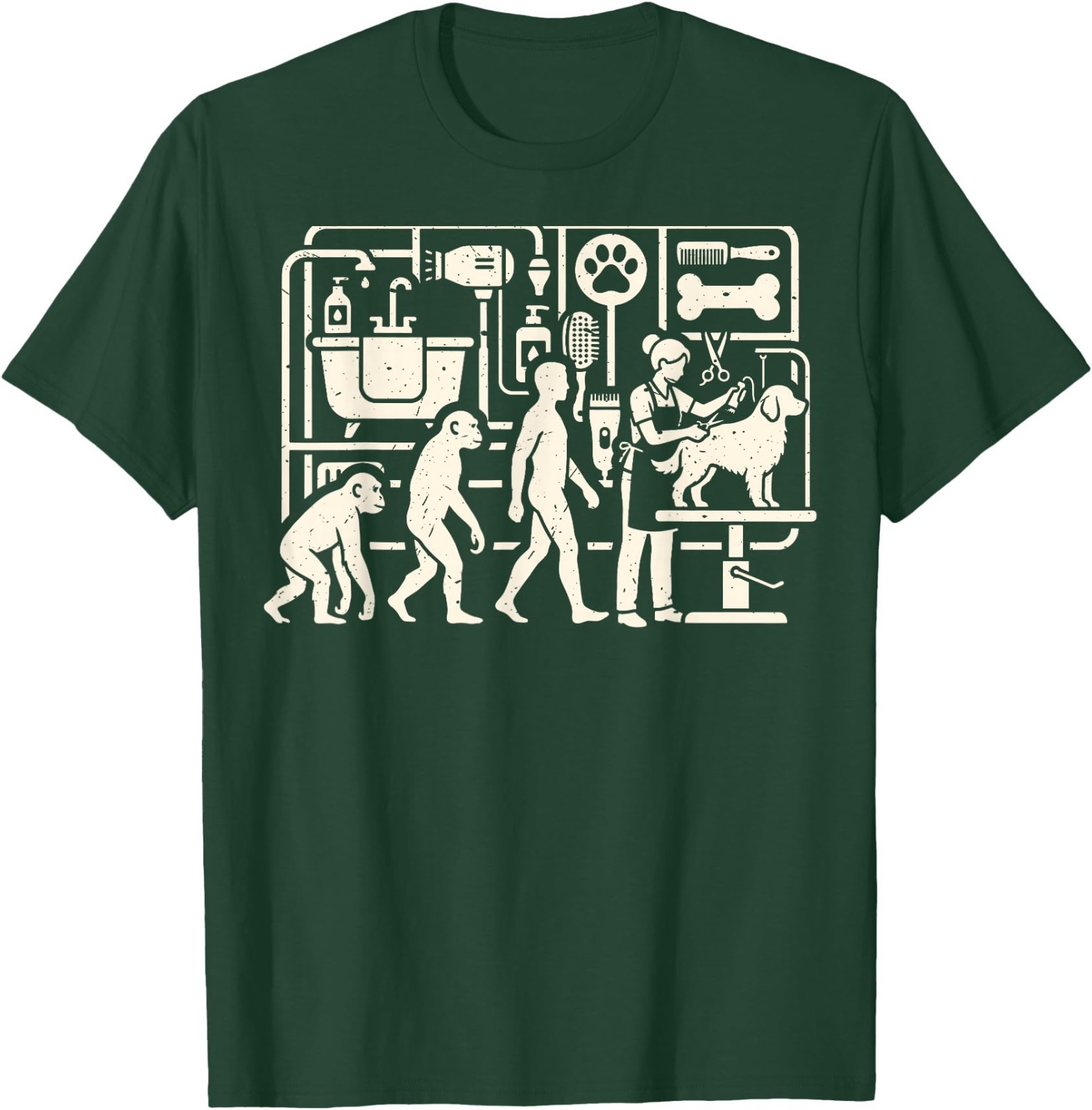 Dog Groomer Evolution Pet Salon Professional Design T-Shirt gallery