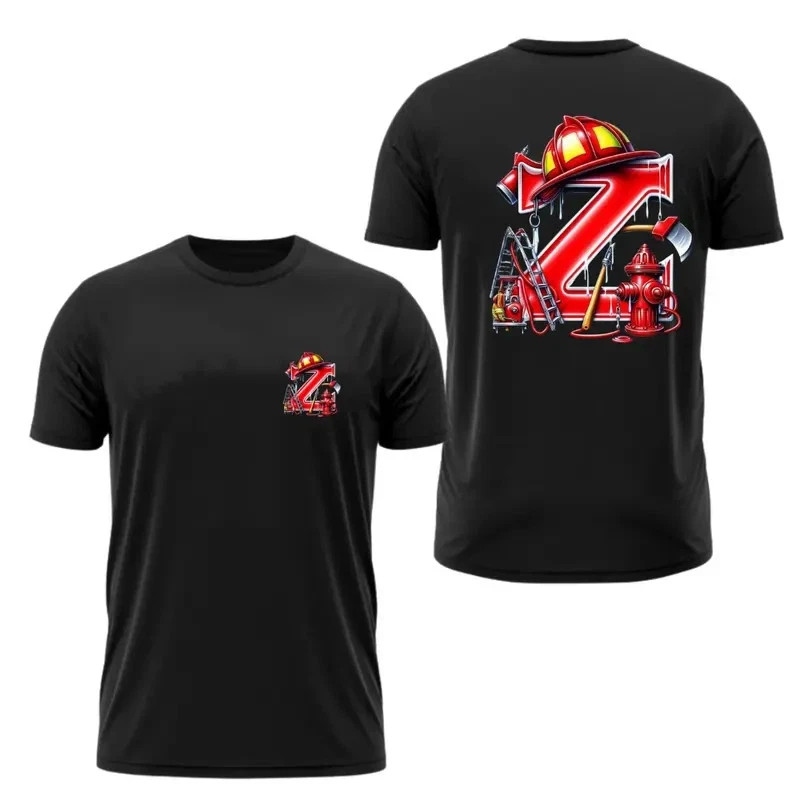 Firefighter Z Two Sides Graphic T-Shirt
