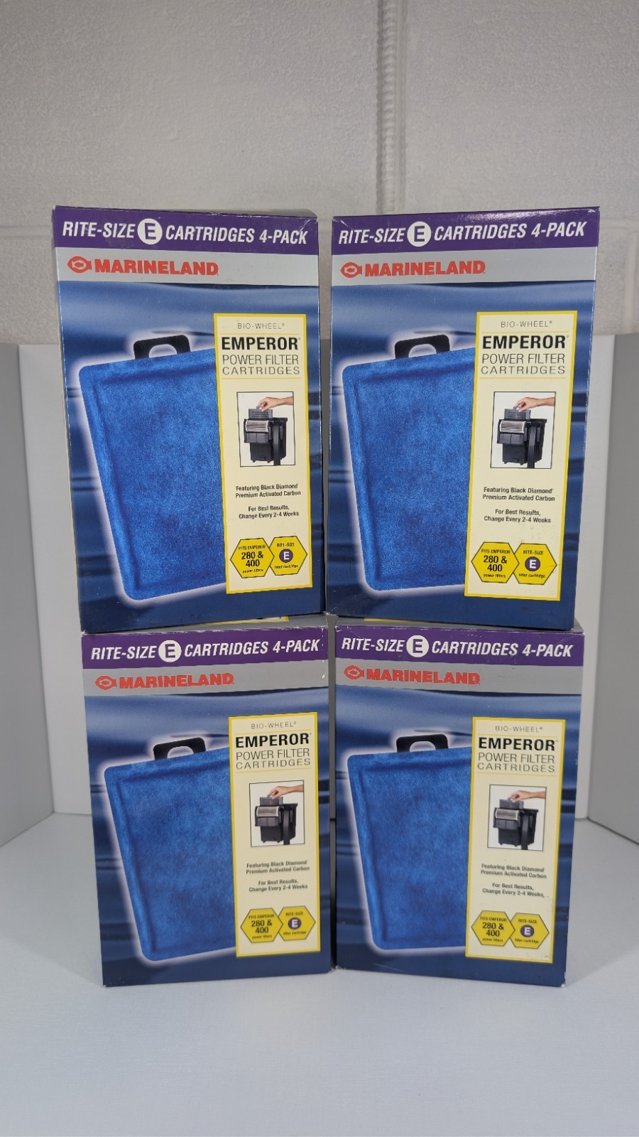 4 – Emperor Power Filter Cartridge Rite-Size E, 4 Count, Replacement Cartridges