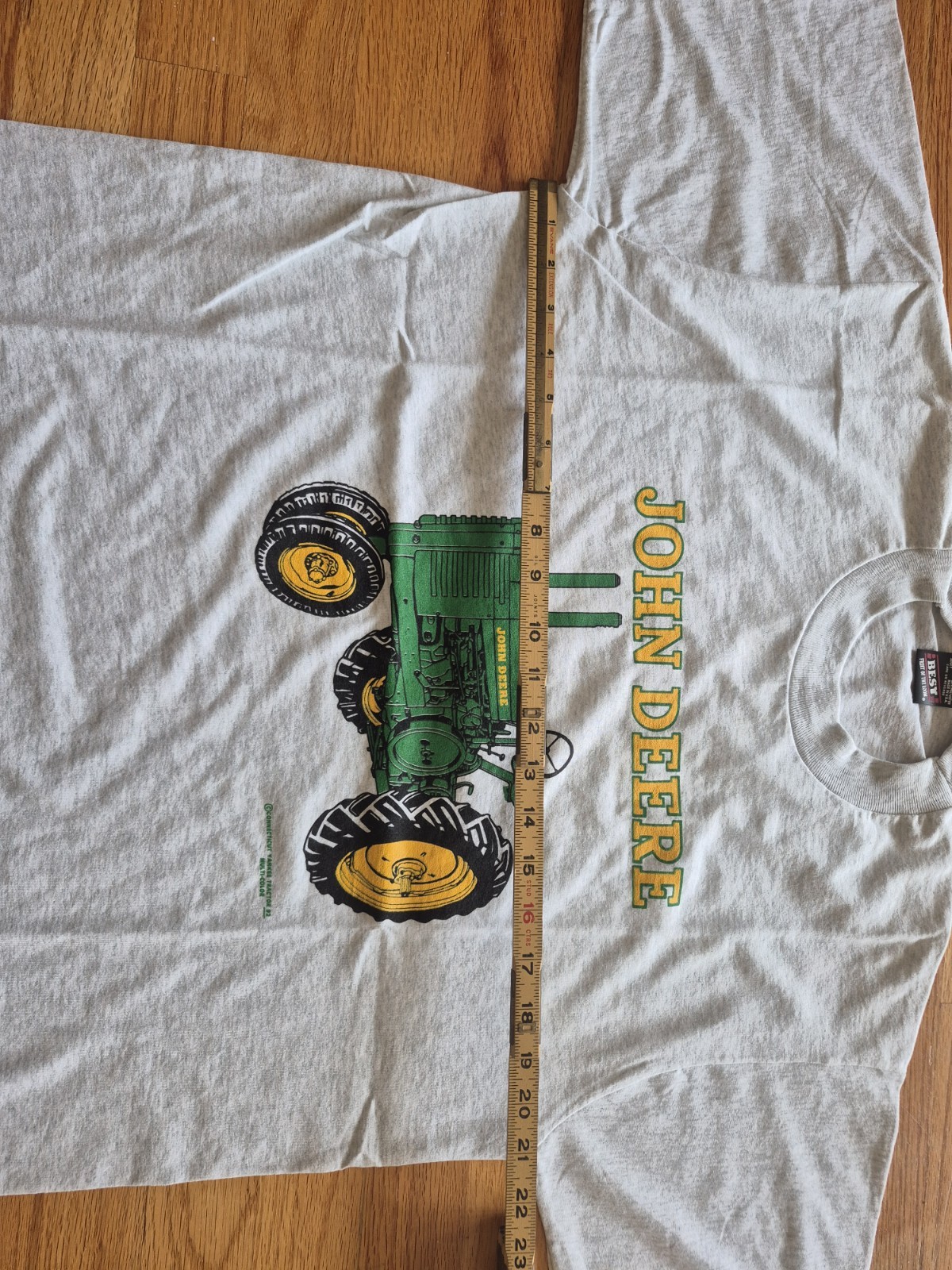 VTG John Deere General Purpose Antique Tractor T Shirt Gray LG New USA gallery
