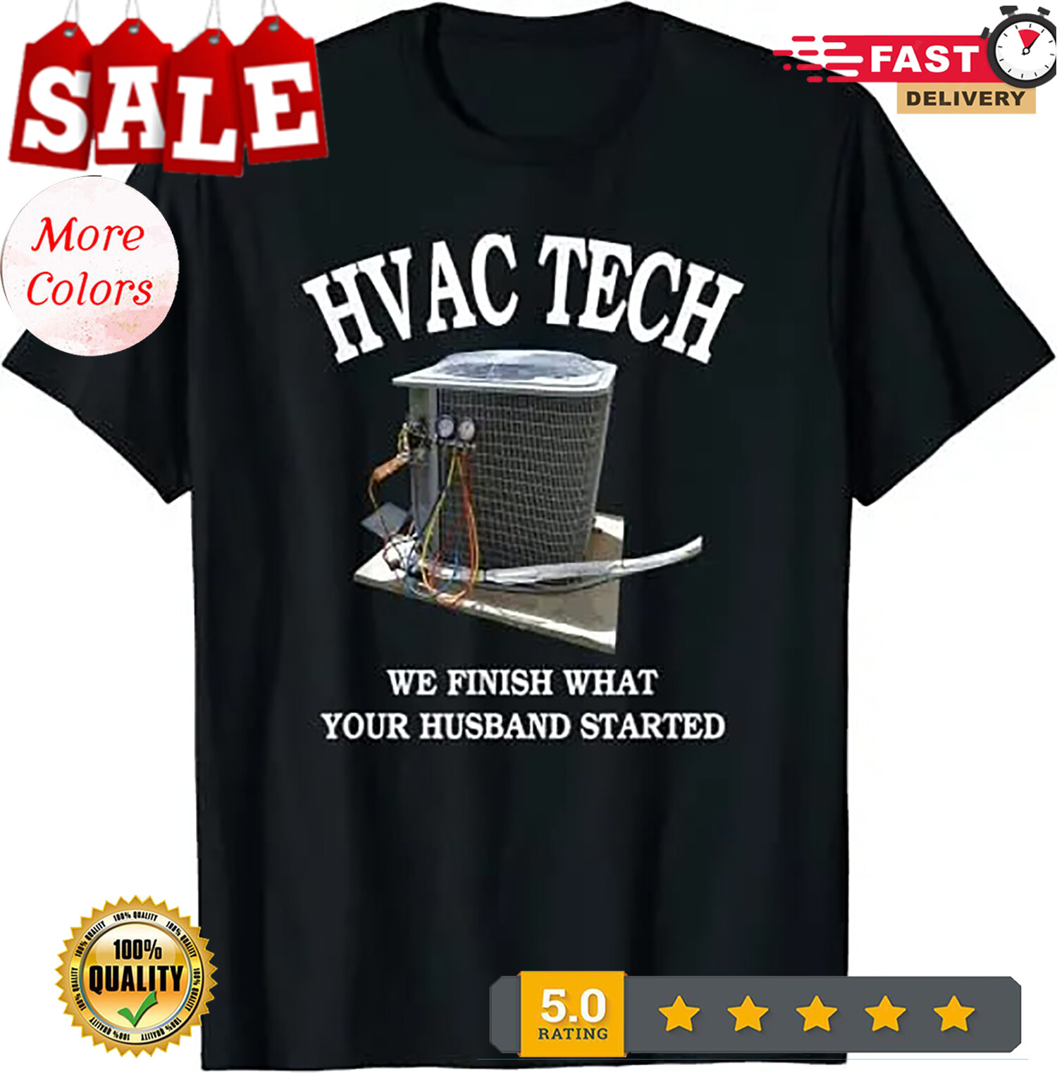 LIMITED Trendy Funny HVAC Design Great Gift Idea Premium Tee Casua T-Shirt S gallery