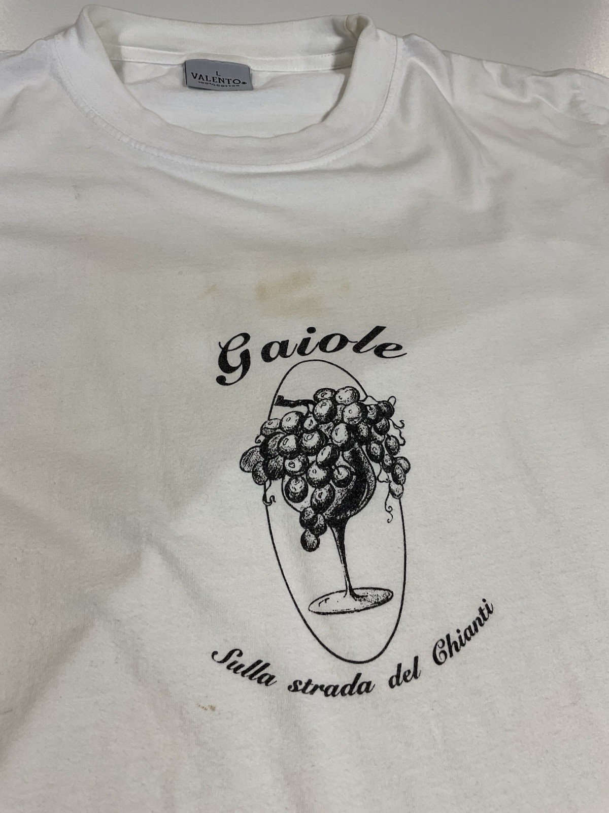 Vintage Gaiole Chianti T Shirt Sz M/L Italy Tourist Wine Grapes Y2K gallery