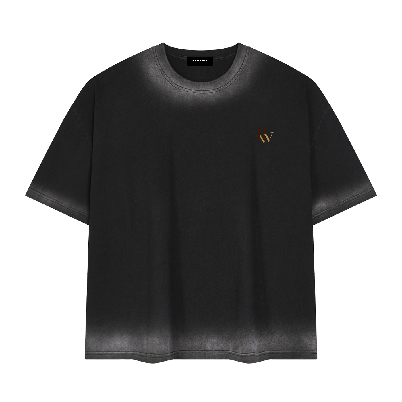 Rong Wurdz Vintage Wash Boxy T-Shirt Oversized Streetwear Graphic Tee gallery