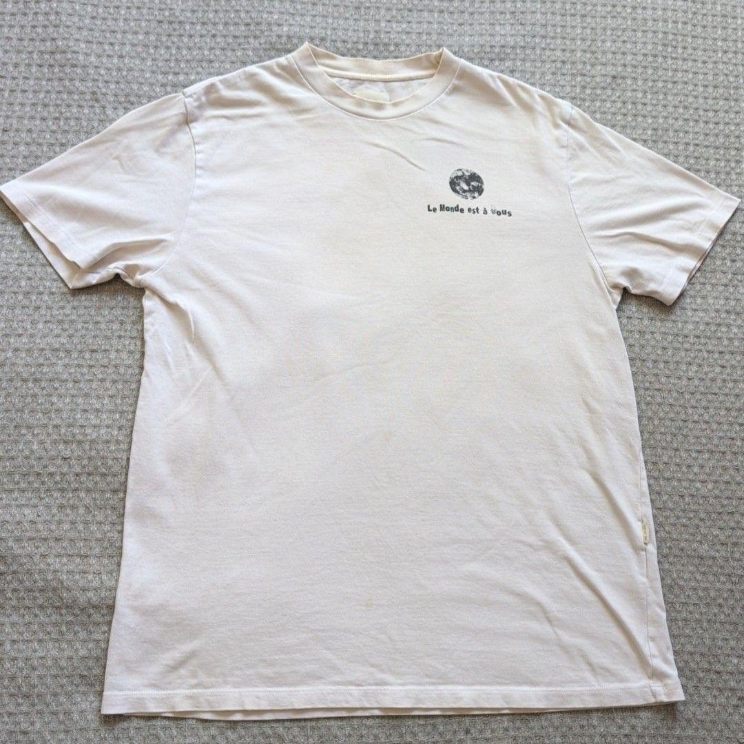 Aime Leon Dore Shirt Mens Large White Le Monde Est A Vous Earth Graphic Tee