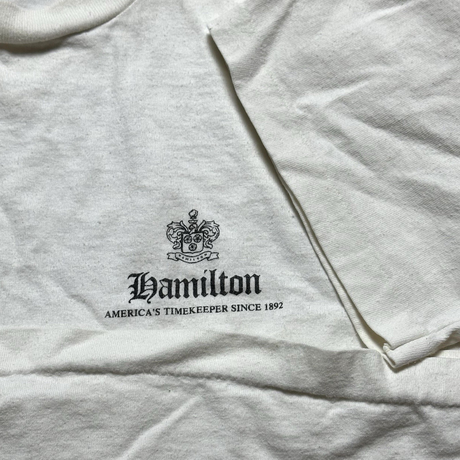 Vintage Hamilton Americas Timekeeper Shirt XL Wristwatch Promo Watch S/S Tee USA gallery