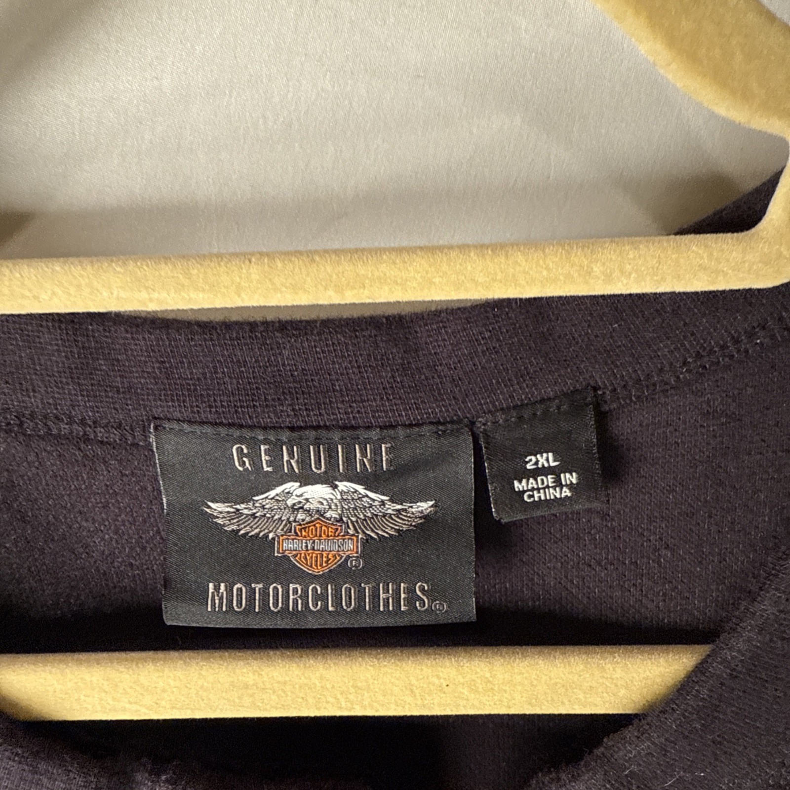 Harley Davidson Henley Shirt Men 2XL Black Long Sleeve Thermal Embroidered Biker gallery