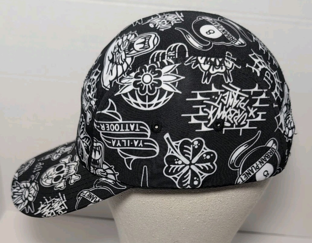 Urban Planet Streetwear Hat Adjustable Black/White Tattoo Style gallery
