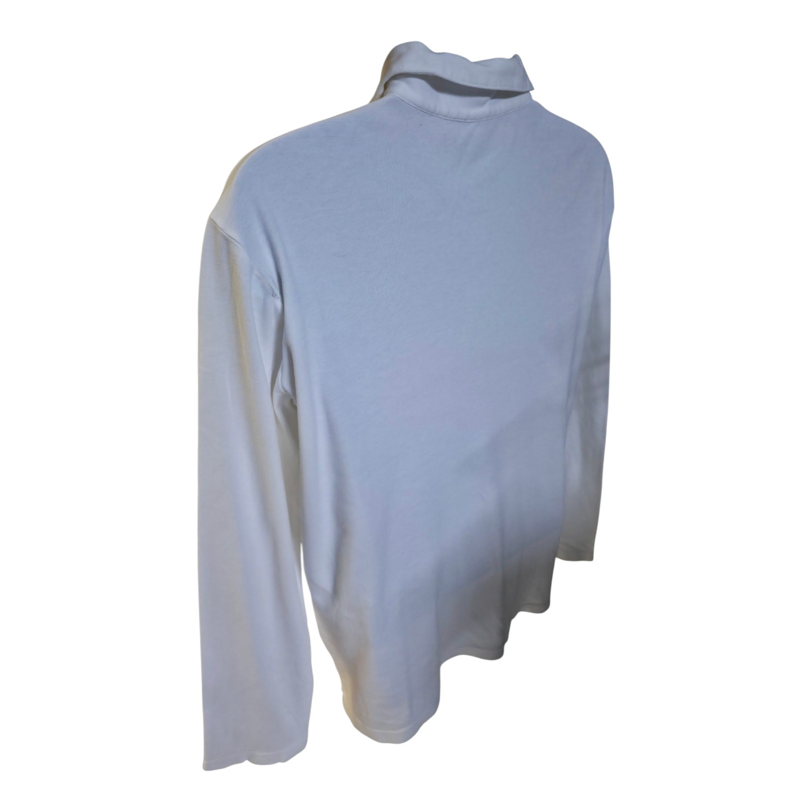 “Prada White LS Stretchable Polo Shirt Red Logo Patch” gallery