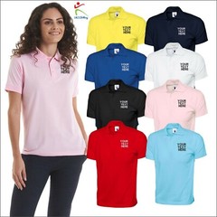 Personalised Uneek Jersey Poloshirt Custom Embroidered Work Wear Polo Tee Shirt