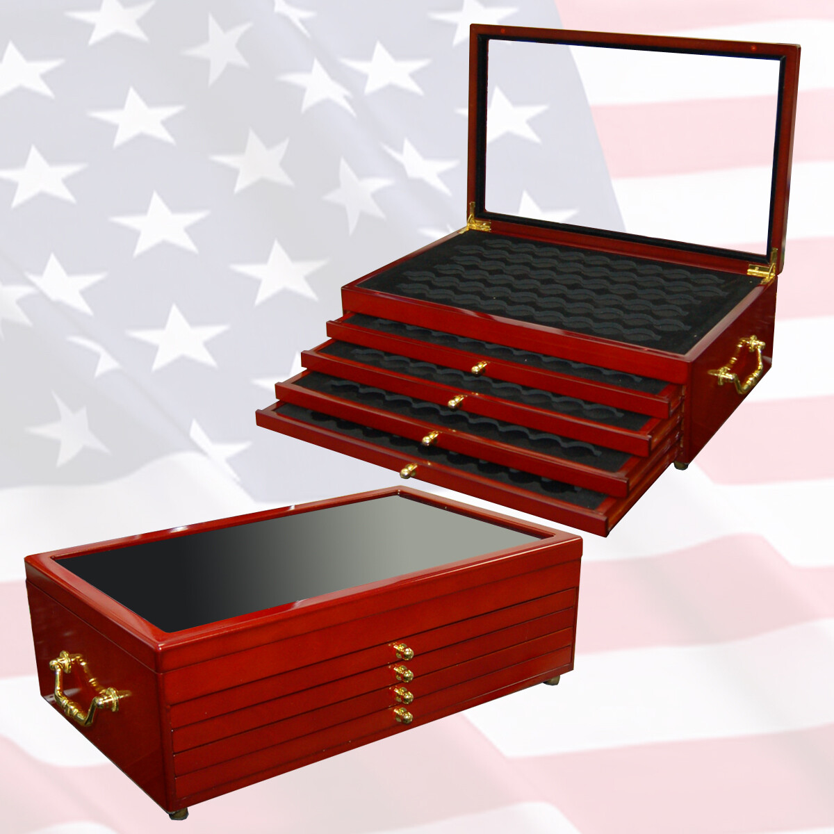 Oak Display Box for 280 Quarters